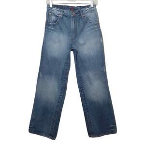 vintage Red Snap boys relaxed fit jeans 16 blue denim 10" rise 29" inseam Y2K